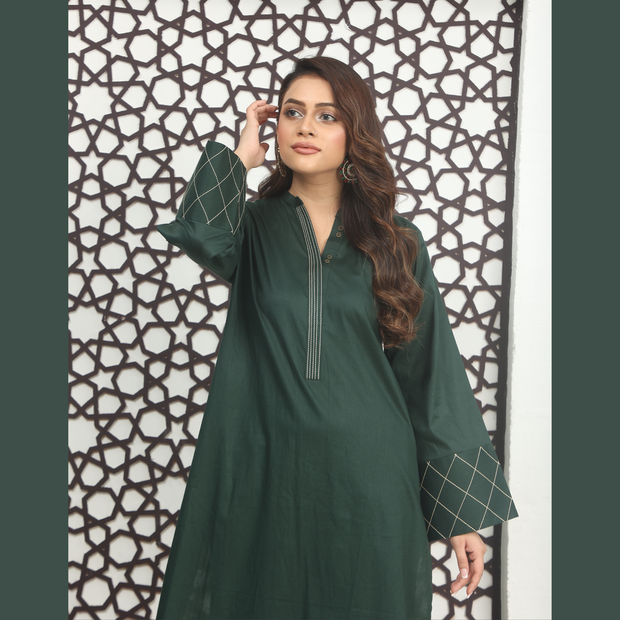 2PCS MONGIA EMBROIDED FABRIC LAWN SUIT