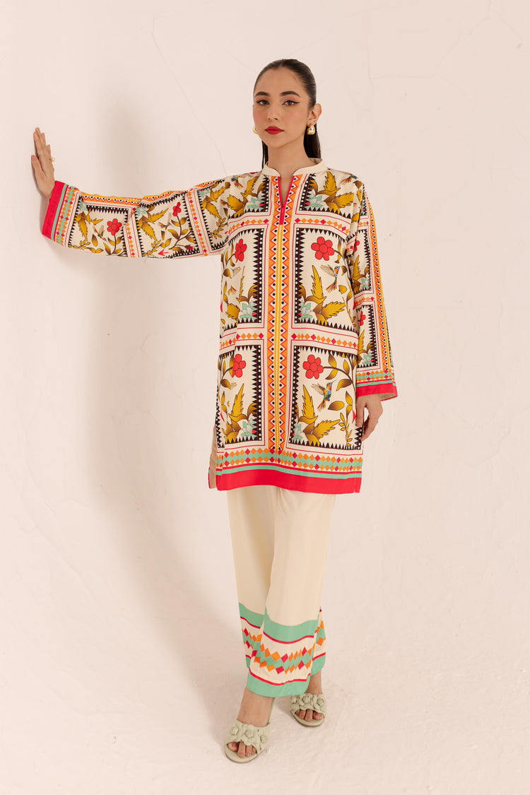 2-Piece Stitched Khaddar Suit - Elegance Queen