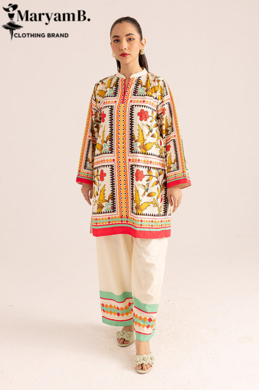 2-Piece Stitched Khaddar Suit - Elegance Queen