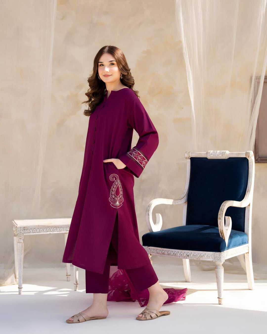 BEST SELLING - 3 PC EMBROIDERED DRESS