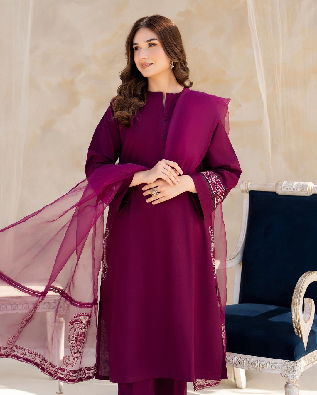 BEST SELLING - 3 PC EMBROIDERED DRESS